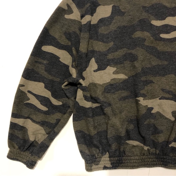 PINK by VS Camo Cropped Quarter Zip Sweatshirt Womens Size XS - Picture 11 of 12